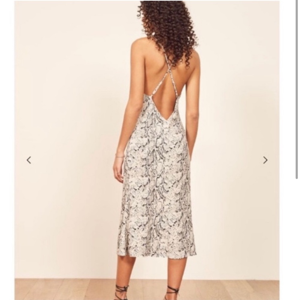Reformation Kat open back slip dress